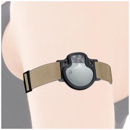DiaBrothers Enlite Guardian Fixation Strap Holder with Adjustable Bracelet – Holder: Black – Bracelet: Beige – Size: M (25-35 cm)