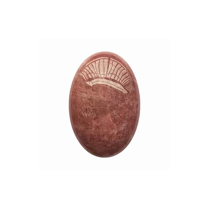 Manekieko Natural Strawberry Quartz Worry Stones Oval Palm Pockets Healing
