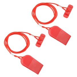 Treadmill Safety Key, 2PCS Treadmill Universal Safety Key Running Machine Key Magnet Treadmill Key Rectangle Red