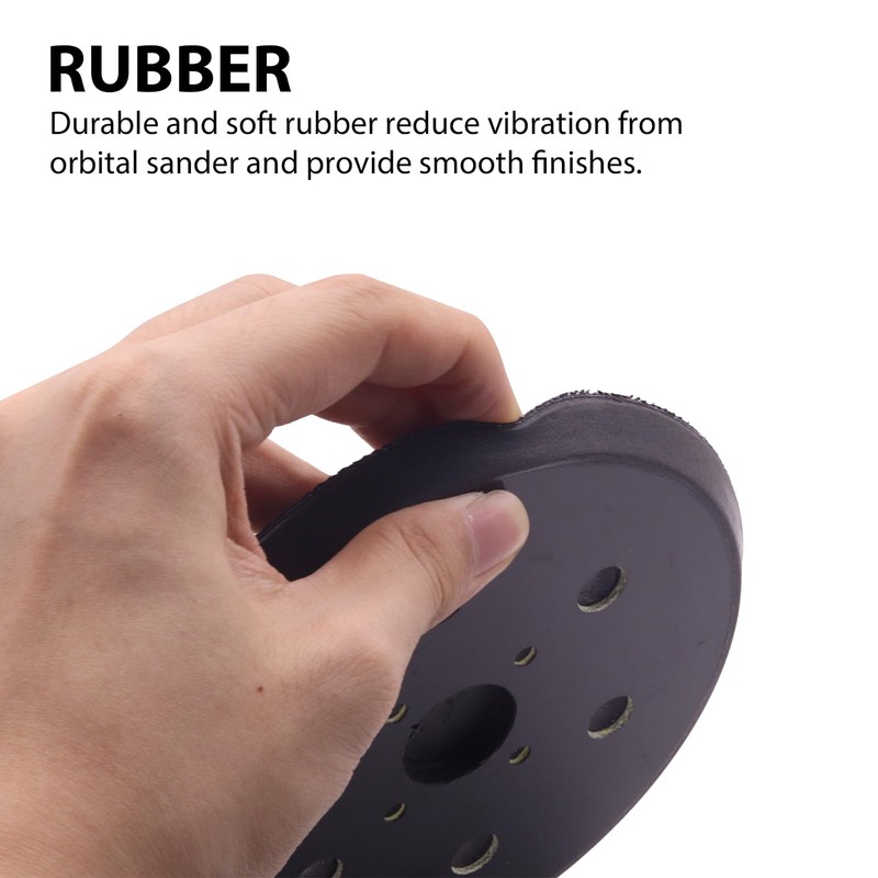 6 Inch Replacement Sander Pads, 6 Holes Hook and Loop