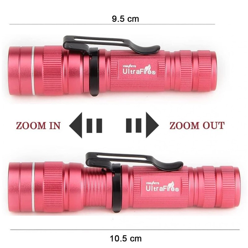 ULTRAFIRE Mini Pocket LED Flashlight with 1.5V AA Alkaline Battery,