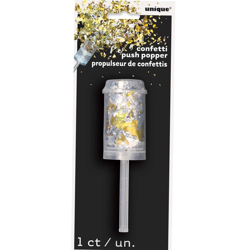 Silver & Gold Foil Confetti Popper
