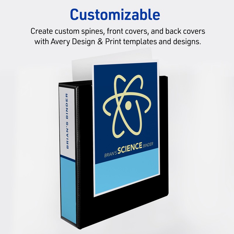 Avery Durable View 3 Ring Binder, 3 Inch Slant Rings,