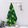 Wotinsi Happy St.Patrick's Day Hand Towel,Lucky Clover Hand Bath Towels