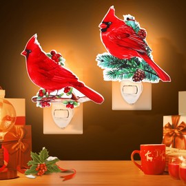 LECBASW Christmas Turkey Night Light Plug into Wall, Xmas Lamp Decor Gifts Soft LED Illumination for Holiday Home Hallway Stairway Kitchen Corridor Decor (White, Christmas Tree)