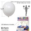 Allgala 100ct 12" Helium Grade Premium Latex Balloons-White-BL52001