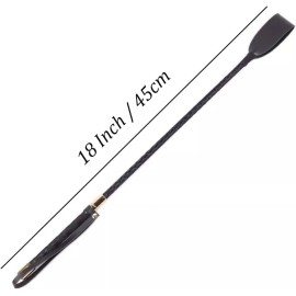 Unbranded 18 Inch Riding Crop PU Leather Horse Whip Crop for Equestrian Horses