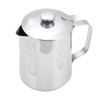Milk Frothing Pitcher with Lid Stainless Steel Dripless Spout Coffee