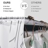 Punkray Polyester Shower Curtain Grey and White Striped for Bathroom