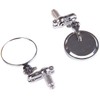 MotorToGo One Pair Silver CNC 7/8" Handlebar Foldable Mirrors for