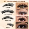 Lash Clusters Wispy 50D Cluster Eyelash Extensions 320pcs Individual Natural