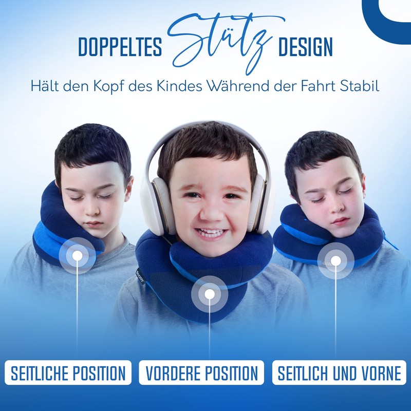 BCOZZY Chin Support Travel Pillow for Children 3-7 Years Prevent