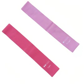 RooNex Active TPE Resistance Loop Exercise Bands Set Workout Bands (2 Pack - Pink)