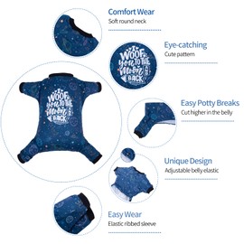 CuteBone Small Dog Pajamas Shirt Stretchy Summer Puppy Pjs Soft Cat Onesies Pet Clothes for Daily Wear DA12XS