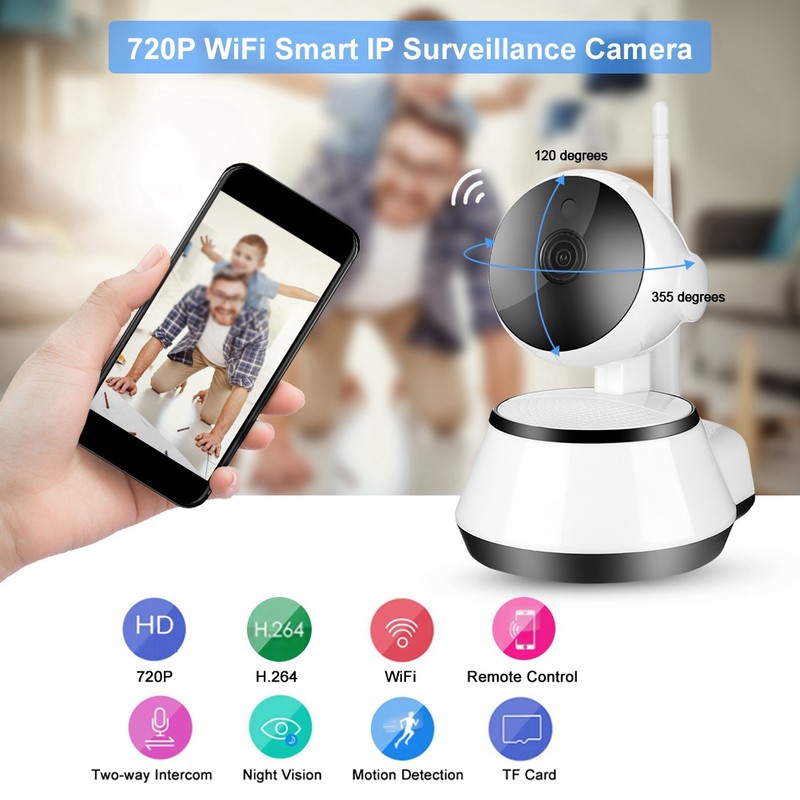 720P WiFi Smart IP Surveillance Camera Wireless IR Night Vision