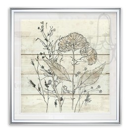 Dried Flower Study I By Carol Robinson Floral Painting Rustic Art Framed Giclee Canvas Prints Home Wall Decor - Silver Frame
