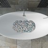 Relaxdays Bath Mat in Stone Look, Non-Slip Bath Mat with