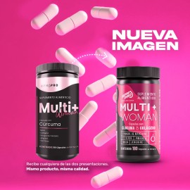 Multivitamínico Mujer Vitaminas Cúrcuma Colágeno Bpn 180 Cap