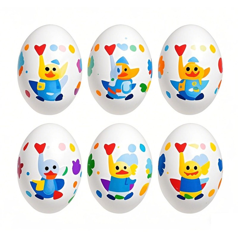 Azatemgo Chicken Eggs Fake Chicken White Eggs Easter Eggs Set