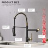 AIMADI Kitchen Faucet,Black Kitchen Faucet with Sprayer,Commercial Style Matte Black