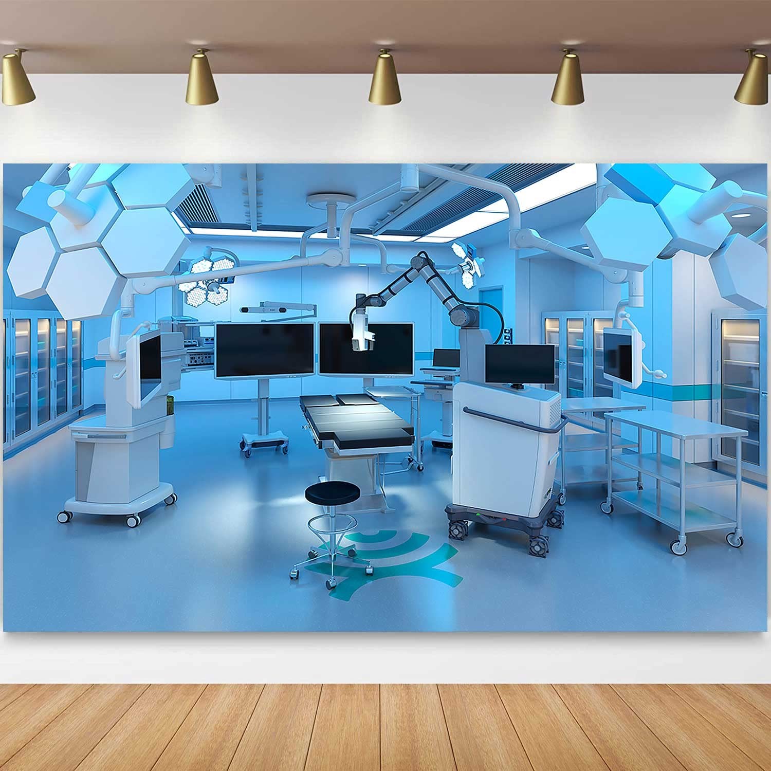 KIKIDOR 9x6ft Hospital Operating Room Backdrop Future Technology ...