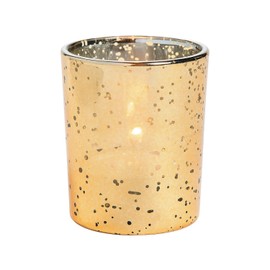 Fun Express Gold Glass Tealight Holders - Wedding and Home Decoration - 12 per Pack
