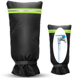 Anglekai Outdoor Faucet Cover Socks with Reflective Strips, 25" x 13" Insulated Garden Faucet Socks for Winter Freeze Protection, Thicker Outdoor Spigot Cover Tap Cover Hose Bib Covers