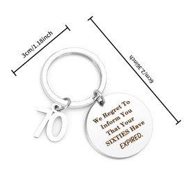 70th Birthday Gifts for Women,70th Birthday Gifts for Men,70th Birthday Gifts for Him,Mens 70th Birthday Gifts,70th Birthday Gifts for Mum Dad,70th Birthday Gifts Ideas Gift Keyring Joke Gift Presents