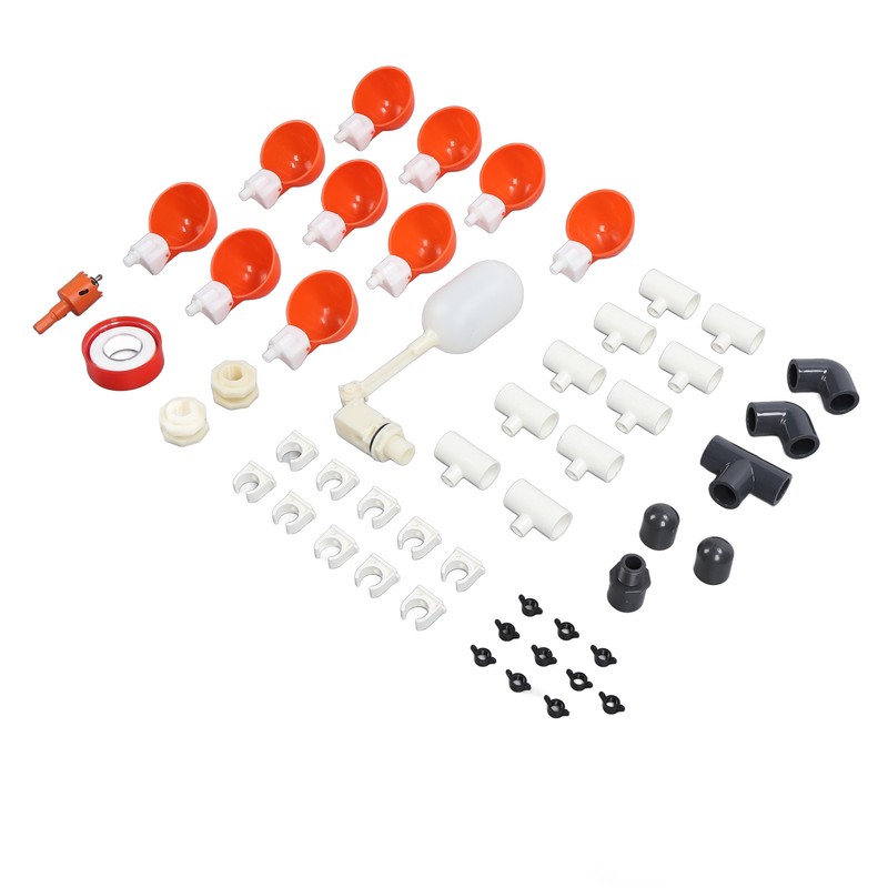 Pipeline Automatic Chicken Waterer Poultry Waterer Dispenser Water Feeder Kit