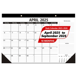 Desk Calendar 2025-2026,April 2025 to September 2026,Desk Calendar 2025-2026 -12x17", April Calendar 2025 as Office Calendar,Teacher or School (1 PACK)