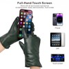 Harssidanzar Womens Winter Warm Lining Lambskin Leather Gloves Touchscreen Texting