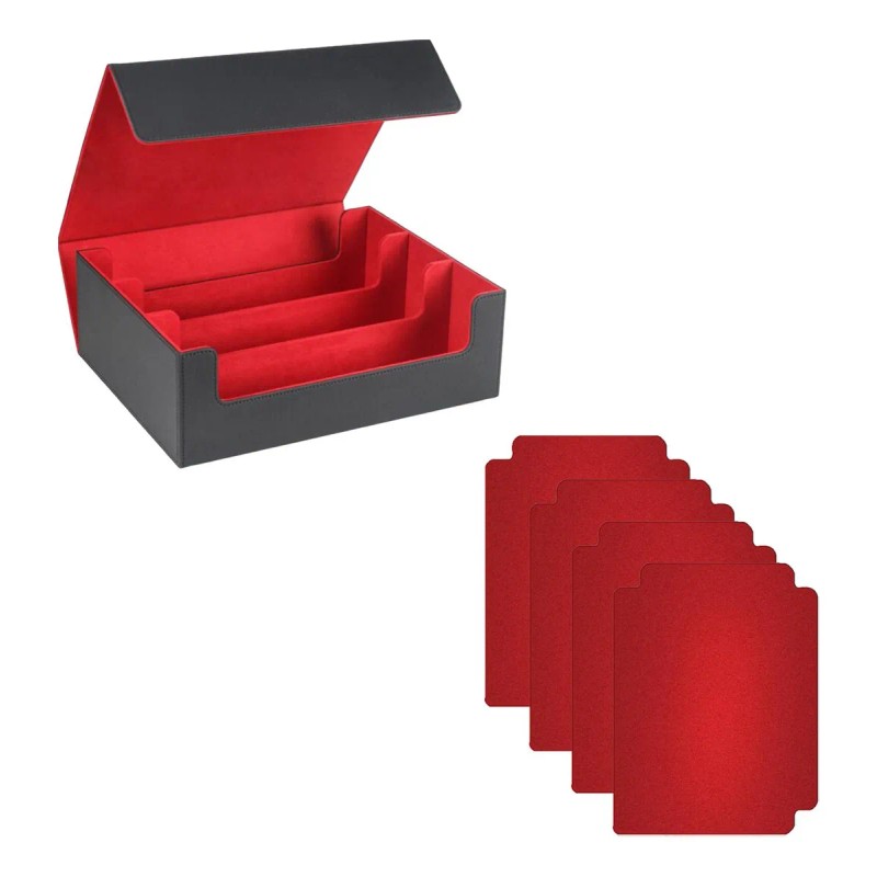 Caja Para Mazo De Cartas, Soporte Para Tarjetas Negro Rojo