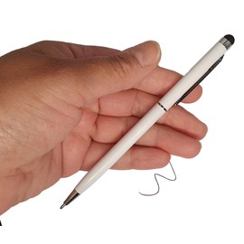 Fat-catz-copy-catz White Universal Touch Screen Soft Rubber Stylus Ball Point Pen For All Mobile Phones Laptops and Tablets