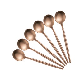 Oishia Spoons Tea Spoons Demitasse Spoons 6 Pcs 13.5cm Hollow Pattern Lightweight Stylish Cute Small Spoon Set 18-8 Stainless Steel Brushed Dishwasher Safe Coffee Spoon Dessert Spoon for Guests