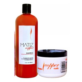Edengi Kit Shampoo 1lt Copper + Tratamiento Intensificador Copper