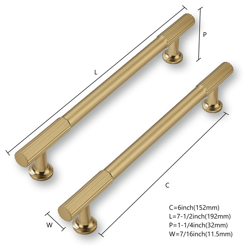 CABDM 2 Pack 6inch(152mm) Center to Center Champagne Bronze Cabinet