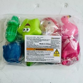Unbranded Floating Bath Toys 8 Pcs Light Up Rubber Animal Toy Set