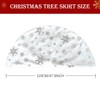 Artmag Christmas Tree Skirt, 48 inches Large Silver Snowflake White
