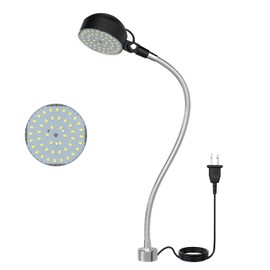 Magnetic Work Light, 12w Lathe Light, IP65 Water Proof Flexible Gooseneck Lamp 1200 Lumens for Lathe Milling, Drill Press, Sewing Machine