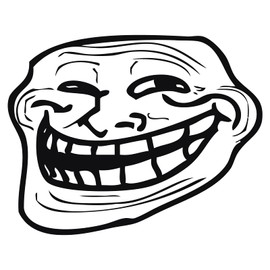 Internet Troll Face Meme - 6.0"x4.8" - Vinyl Decal Sticker