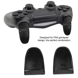 L2 R2 Extended Grips Soft Touch Controller Extenders Buttons Extension for ,Easy to Install and Uninstall, Long Service Life(Black)