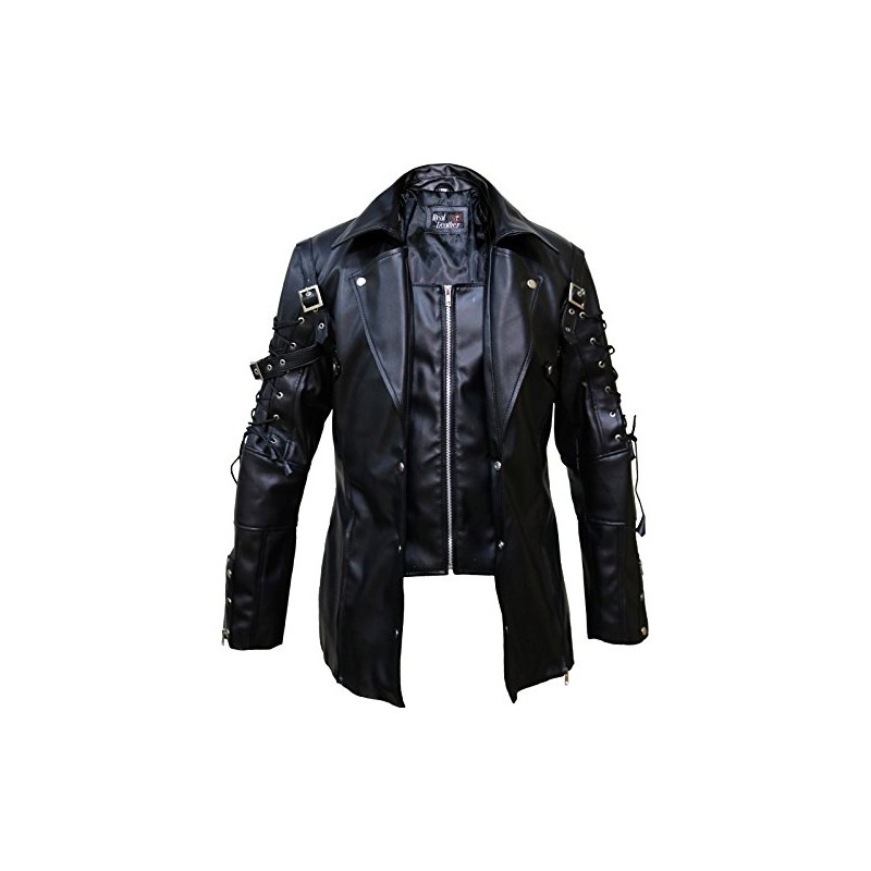 The Jasperz Punk Rave Poison Black & Maroon Jacket Mens