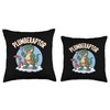 Plumbing Dinosaur T-Rex Pipe Wrench Dino Funny Plumber Throw Pillow