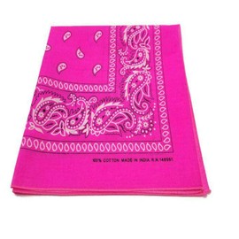 50 Bulk Western Neck Bandanas … (Neon Pink)