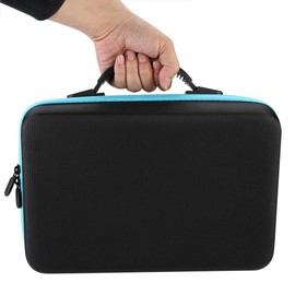 Essential Oil Carrying Case, Hard Case for 60 Bottles, External Organiser, Convenient for Bottles 5Ml, 15ml, 31 x 22.5 x 7.7 cm, Blue