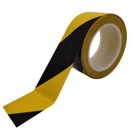 Viecam Black & Yellow Hazard Warning Safety Stripe Tape • 2 Inch x 100 Feet - Ideal for Walls, Floors, Pipes, and Equipment - Ensuring Safety and High Visibility