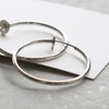 JewelVOX Earrings, Hoop Simple, 1.2 inches (3.0 cm), Non-Hole Earrings,