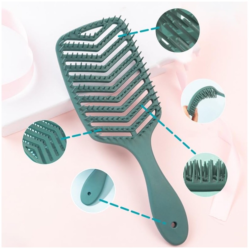 2 Cepillos de Ventilación para Desenredar con Paleta con Dientes