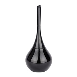 WENKO 22038100 Toilet brush Flakon Black - Ceramic, 17 x 42.5 x 17 cm, Black