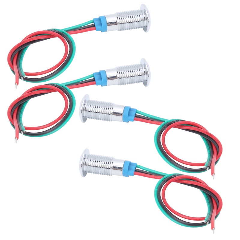 4 Sets PreWired Round LEDs Waterproof 2Color Signal Light Common